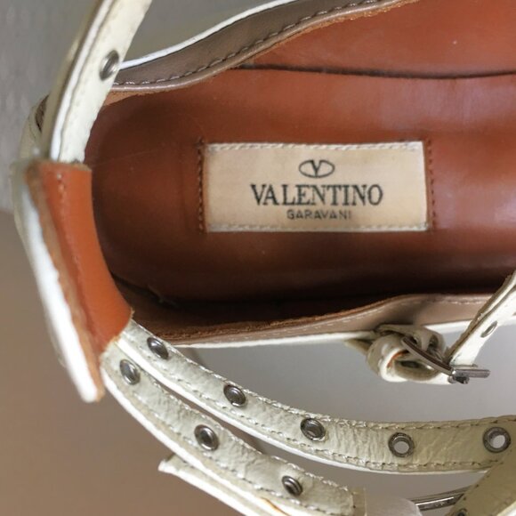 VALENTINO Leather "Love Latch" Cage Ankle Strap Ballet Flats - ITALIAN SIZE 38 - Picture 6 of 13